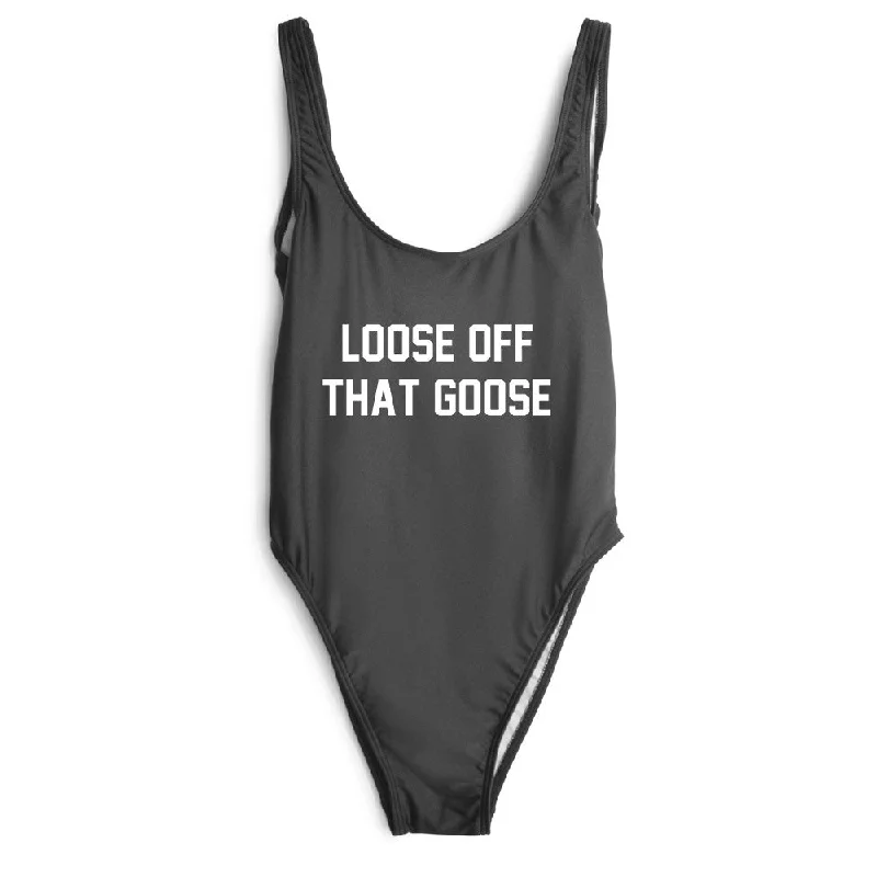 Ruched women swimwear with fabric gathers for a slimming effectLOOSE OFF THAT GOOSE [SWIMSUIT]