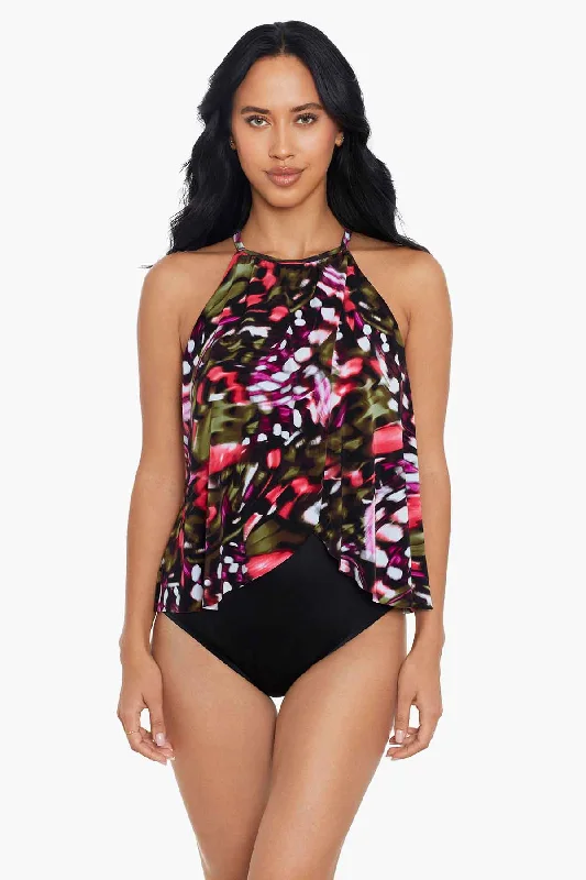 Striped women swimwear with a classic pattern for a timeless beach lookFlutter Aubrey One Piece Swimsuit