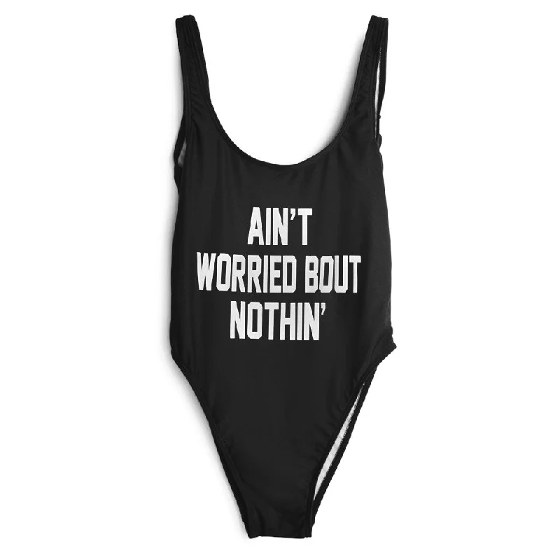 Push - up women swimwear to enhance the bust for a more confident beach lookAIN'T WORRIED BOUT NOTHIN' [SWIMSUIT]