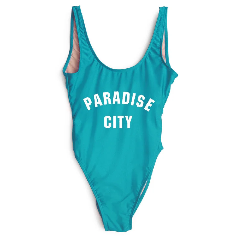 Sustainable women swimwear made from recycled materials for eco - conscious beachgoersPARADISE CITY [SWIMSUIT]