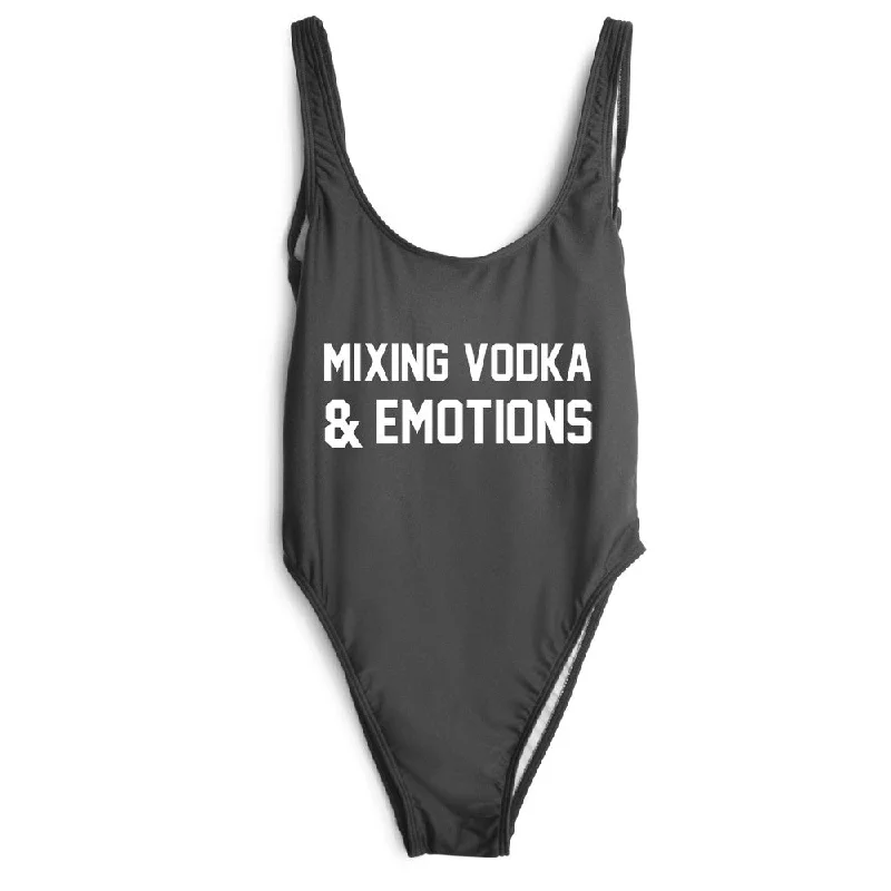 High - performance women swimwear with quick - drying fabric for active swimmersMIXING VODKA & EMOTIONS [SWIMSUIT]