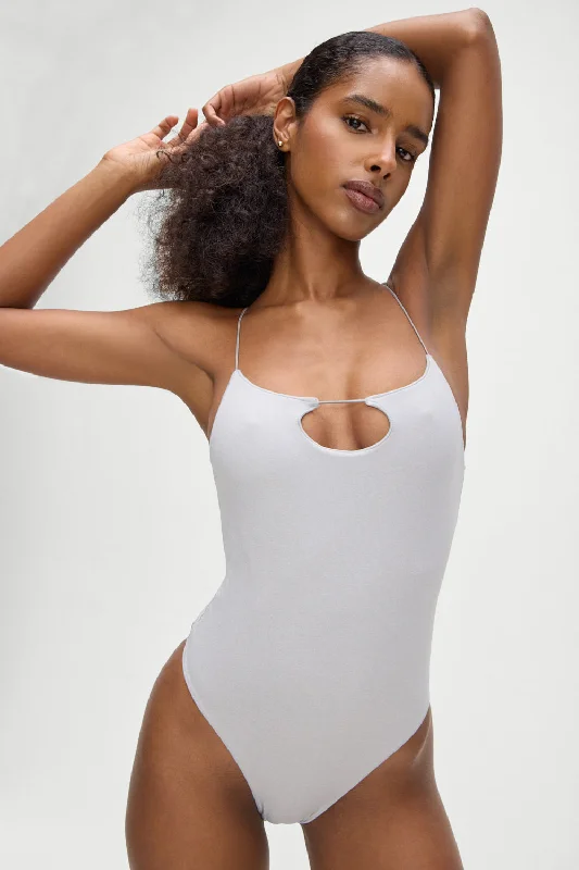 High - waisted women swimwear for a retro and flattering lookRutherford Cheeky One Piece Swimsuit - Heather Grey