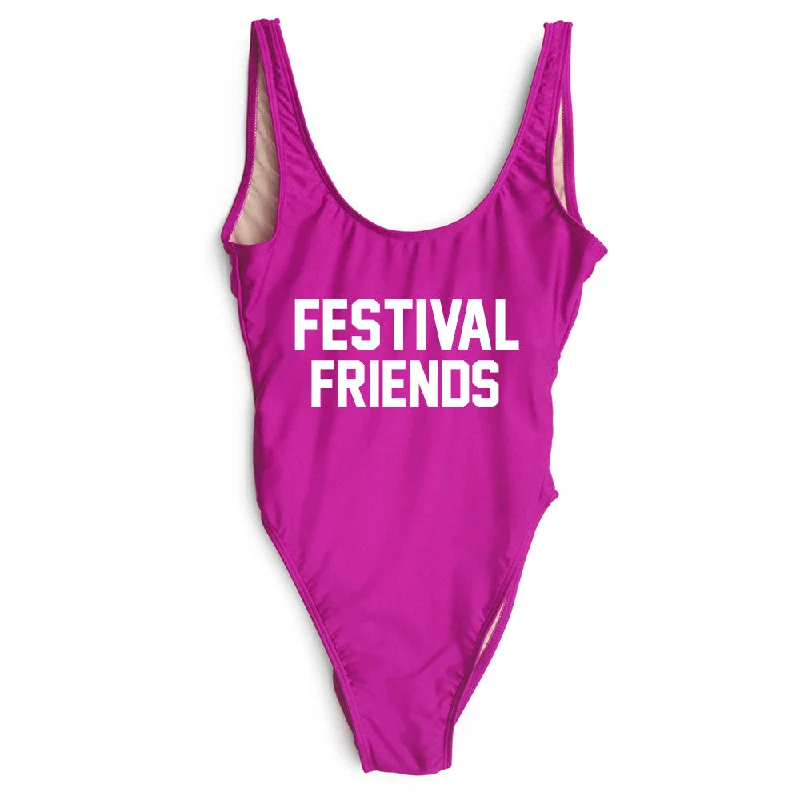 Monokini women swimwear with a unique one - piece - meets - bikini designFESTIVAL FRIENDS  [SWIMSUIT]