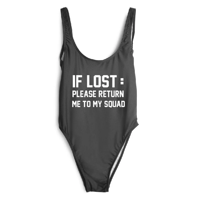 Convertible women swimwear that can be worn in multiple styles for versatilityIF LOST: PLEASE RETURN ME TO MY SQUAD [SWIMSUIT]