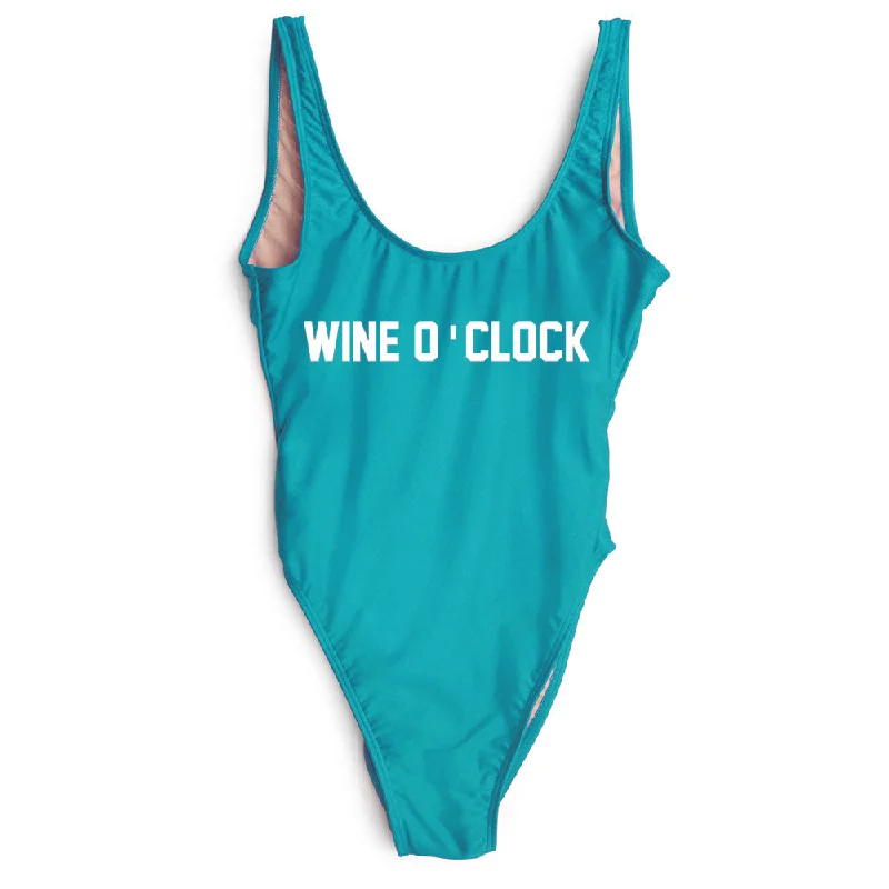 Sustainable women swimwear made from recycled materials for eco - conscious beachgoersWINE O'CLOCK [SWIMSUIT]