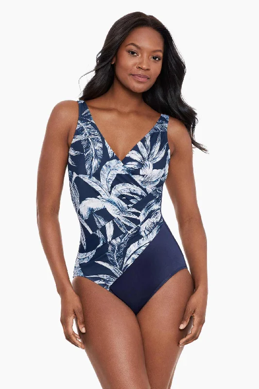 Neon - colored women swimwear to stand out on the beachTropica Toile Oceanus One Piece Swimsuit