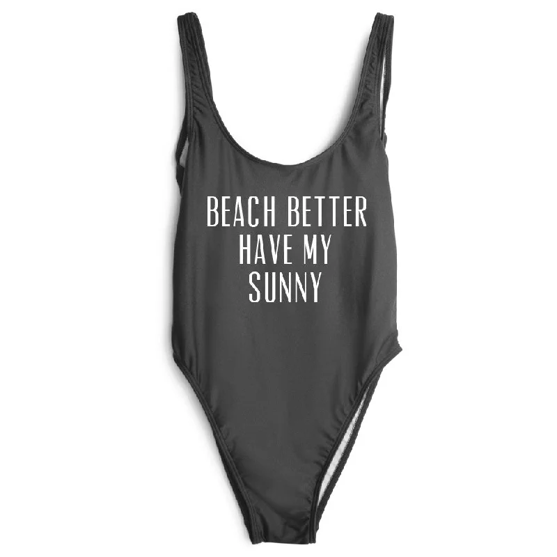 Metallic women swimwear with a shiny finish for a glamorous poolside lookBEACH BETTER HAVE MY SUNNY [SWIMSUIT]