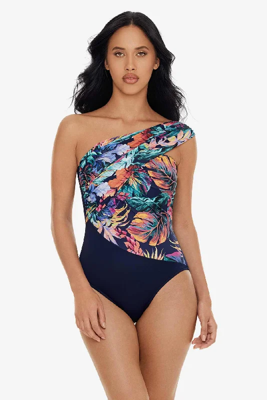 Monokini women swimwear with a unique one - piece - meets - bikini designBelize Goddess One Piece Swimsuit