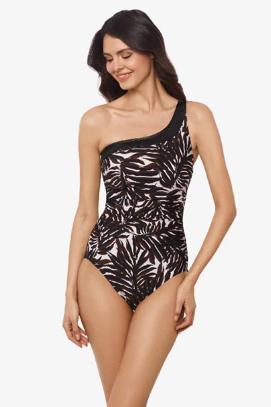 Ruched women swimwear with fabric gathers for a slimming effectVentana Lita One Piece Swimsuit