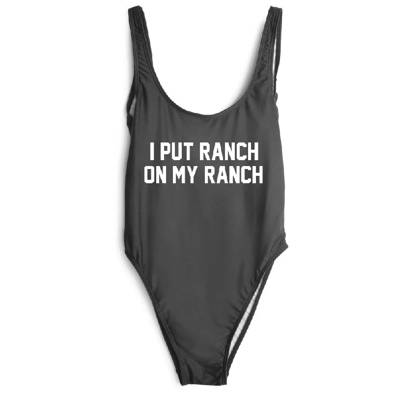 Convertible women swimwear that can be worn in multiple styles for versatilityI PUT RANCH ON MY RANCH [SWIMSUIT]