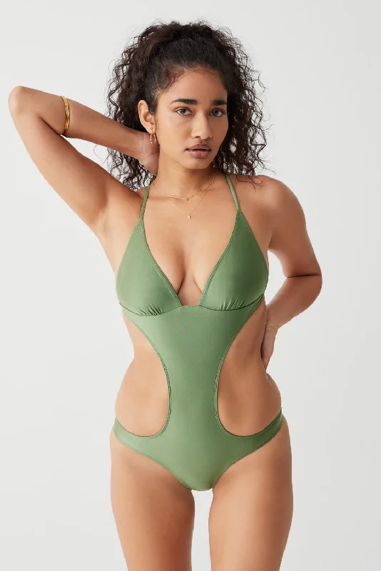 High - waisted women swimwear for a retro and flattering lookCruise Monokini One Piece Swimsuit - Sea Moss