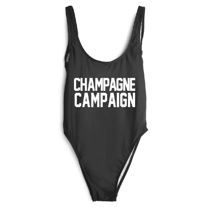 High - waisted women swimwear for a retro and flattering lookCHAMPAGNE CAMPAIGN [SWIMSUIT]