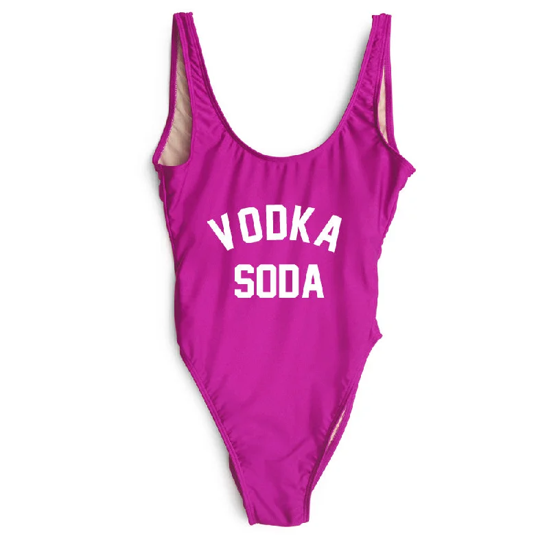 Long - sleeve women swimwear for extra sun protection and modestyVODKA SODA [SWIMSUIT]