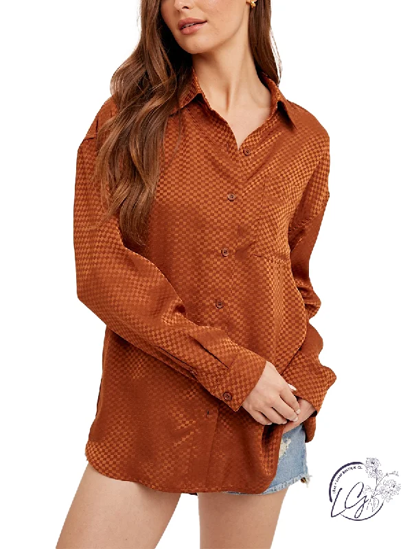 Striped Women Long Sleeve Top in a Timeless PatternClassic Checkered Blouse