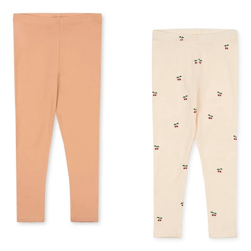 Konges Sløjd Cherry/ Toasted Almond Basic Leggings 2-pak