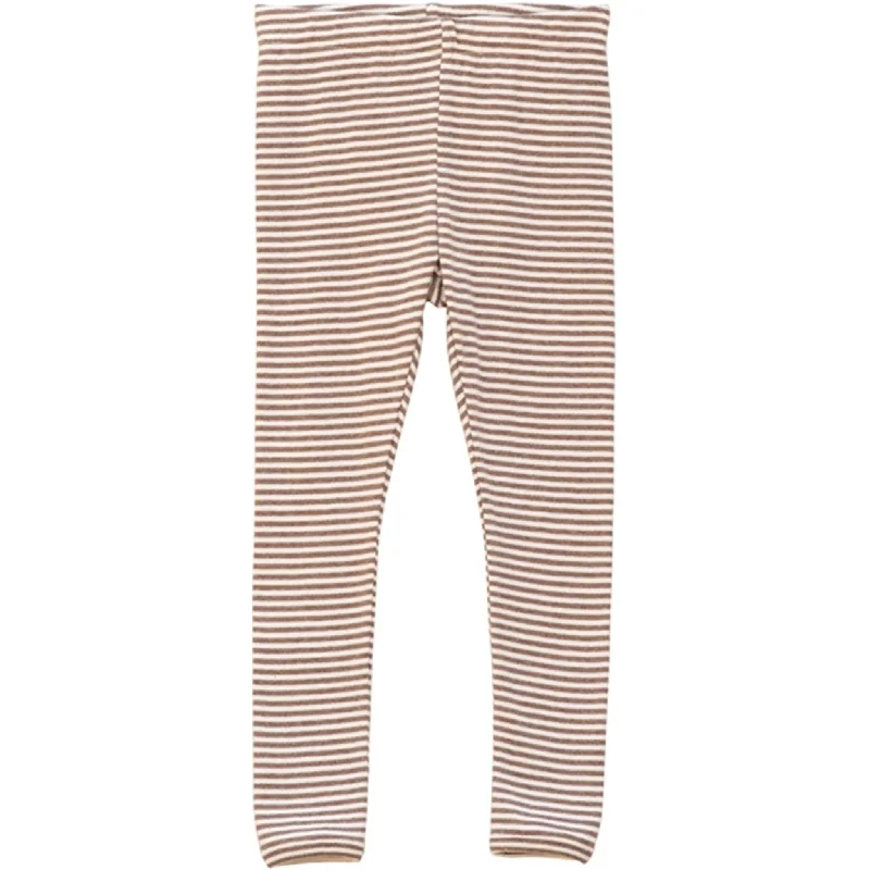 Serendipity Acorn/Offwhite Stripe Leggings