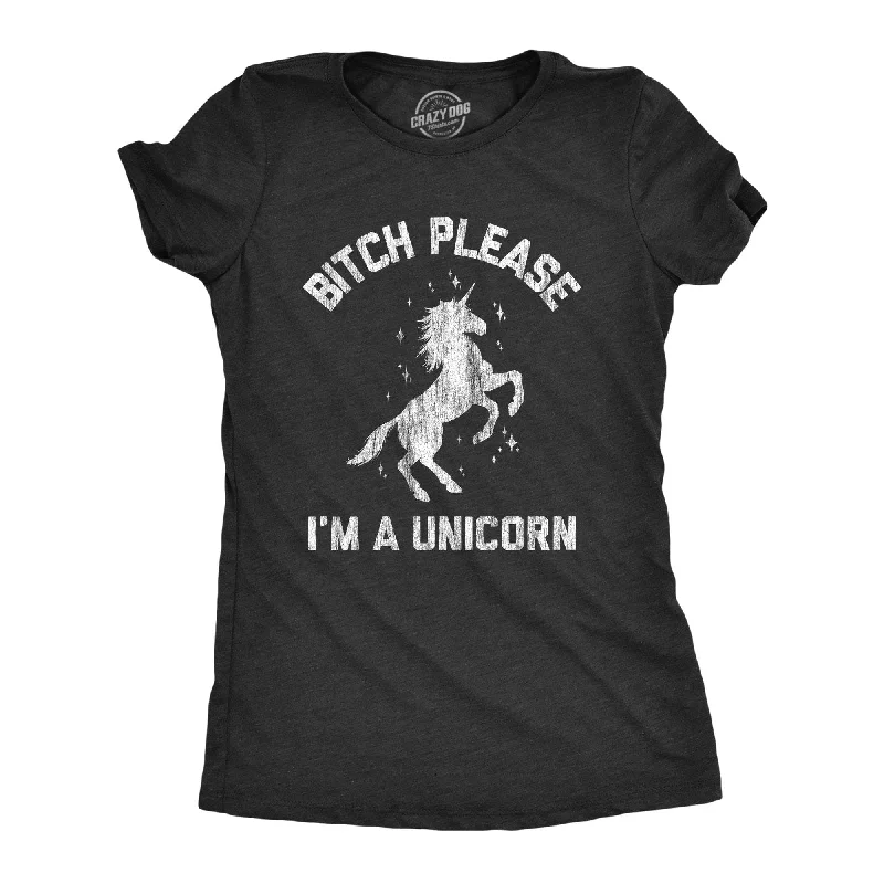 Ringer T Shirt Women with Retro - Inspired StripesBitch Please I'm A Unicorn Women's T Shirt