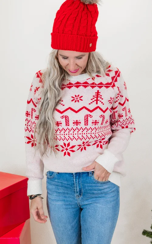 Open - Front Women Sweater for Easy LayeringChristmas Oh Christmas White Sweater Top