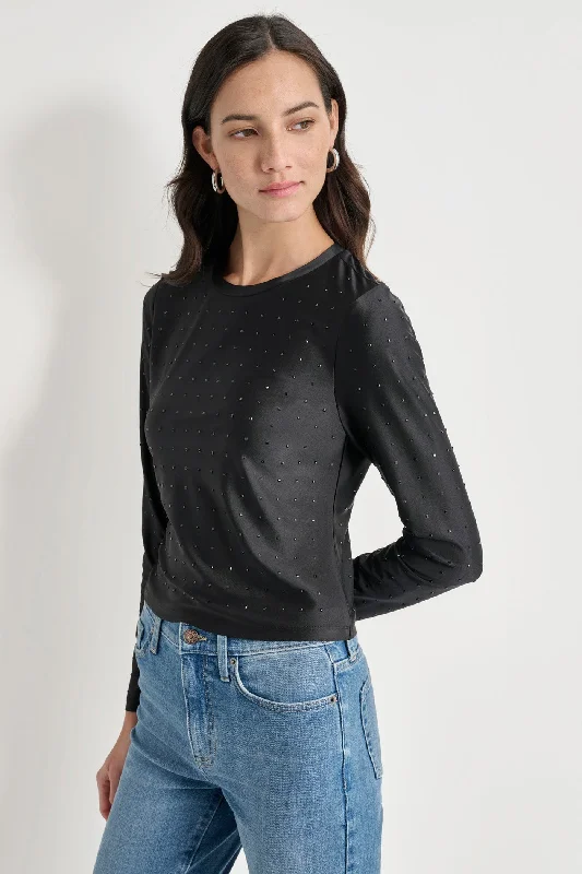 Cashmere Women Sweater with a Luxurious Soft TouchStudded Long Sleeve Top