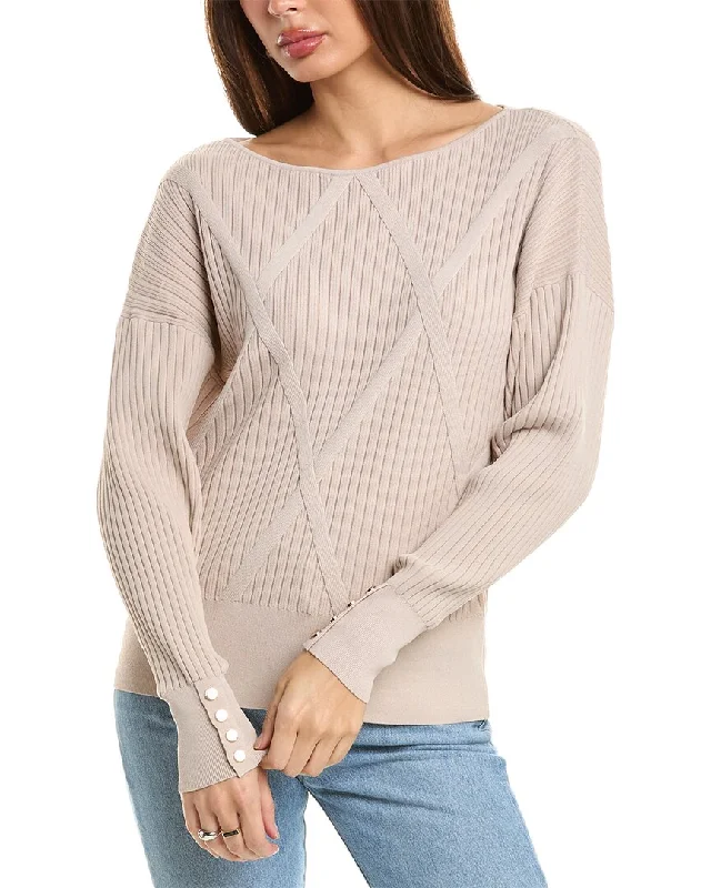 Color - Blocked Women Sweater for a Bold Fashion StatementElie Tahari Dolman Top