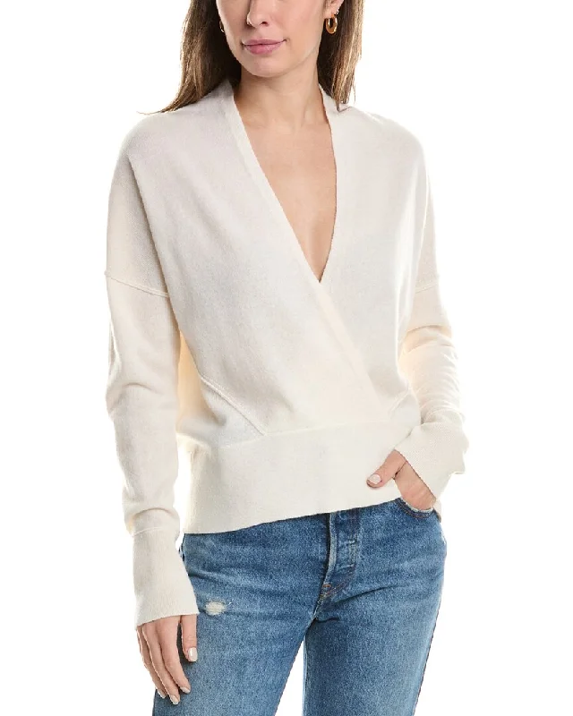 Cashmere Women Sweater with a Luxurious Soft TouchForte Cashmere Easy Surplice Cashmere Sweater