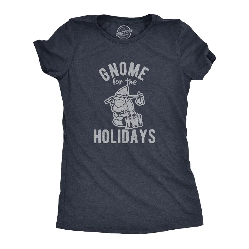 Organic Cotton Women T Shirt for Eco - Conscious WearersGnome For The Holidays Women's T Shirt