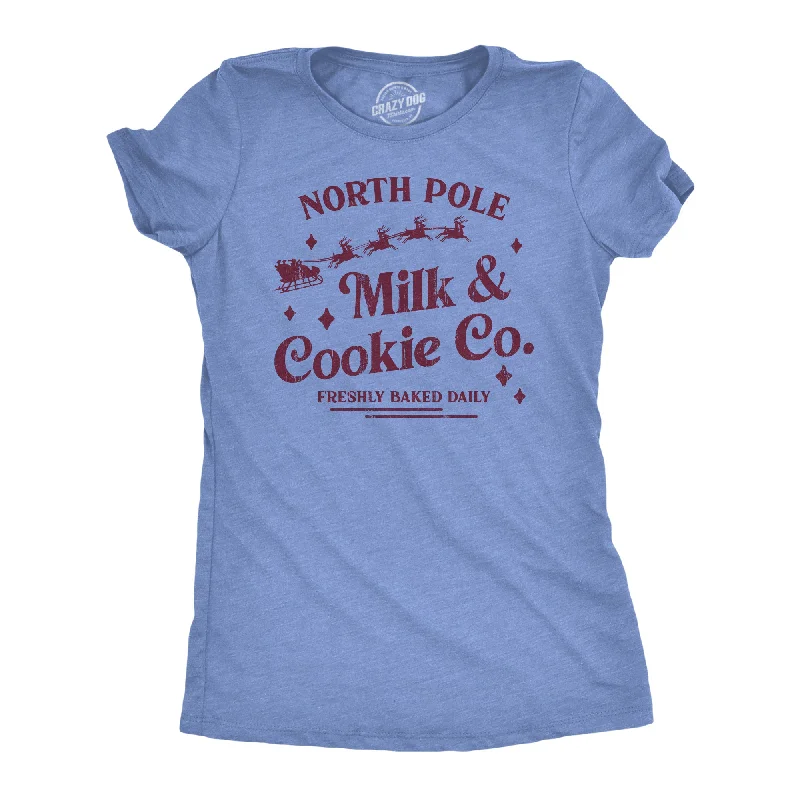 Crop Top Women T Shirt to Pair with High - Waisted BottomsNorth Pole Milk And Cookie Co Women's T Shirt