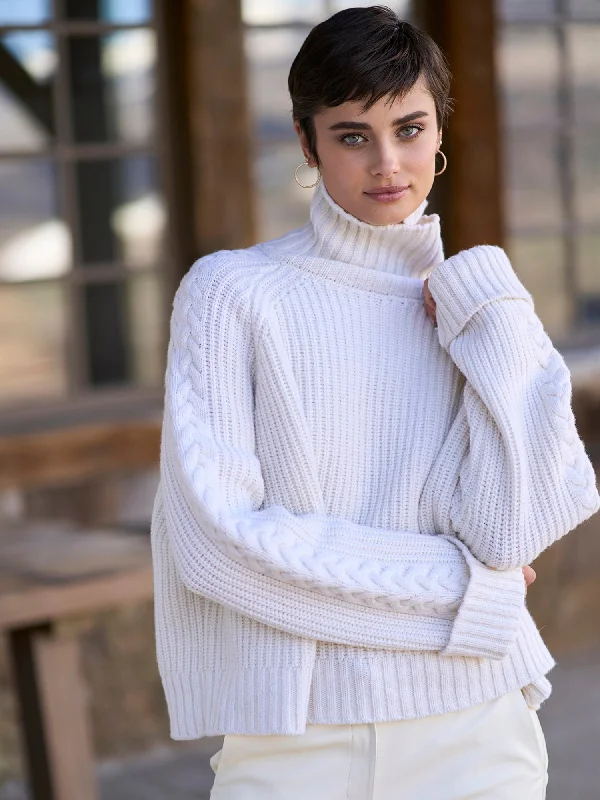 V - Neck Women Sweater to Elongate the NecklineSarajevo Cashmere Turtleneck Sweater