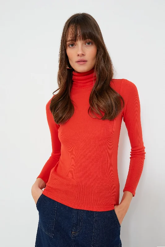 Chunky Knit Women Sweater for Winter WarmthScarlet Lexi Rib Turtleneck