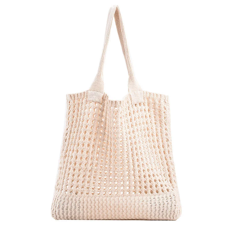 Oversized Women Sweater for a Cozy and Fashionable LookSlouchy Fishnet Openwork Beach Vacation Crochet Knit Tote Bag