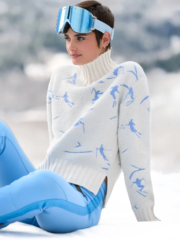 Floral Print Women Sweater for a Feminine AppealTina Turtleneck Ski Sweater