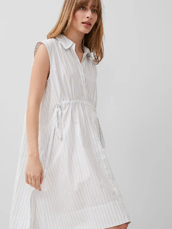 Empire Waist Women Dress to Accentuate the Bust and Conceal the WaistRhodes Poplin Stripe Shirt Dress