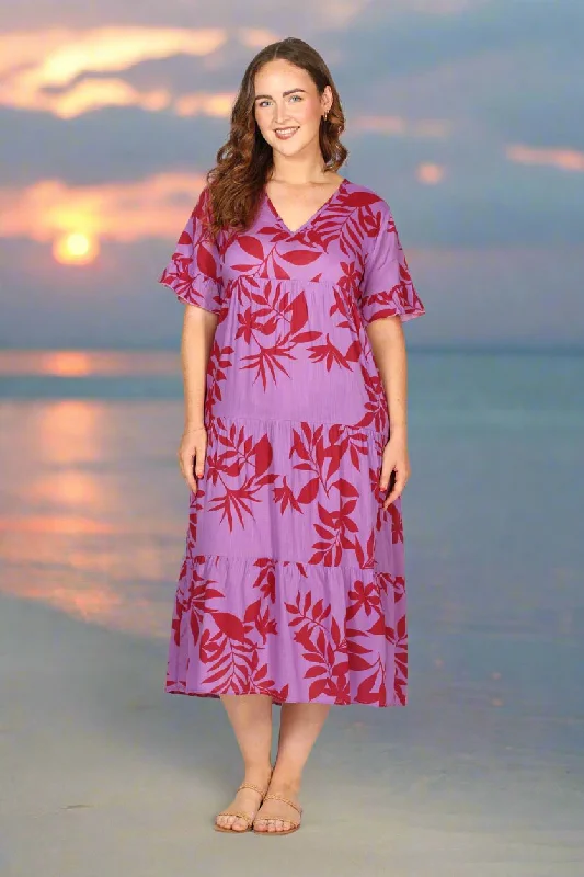 Sleeveless Women Dress in Bright Colors for Summer PartiesSabrina Maxi Dress in Fuchsia Fever