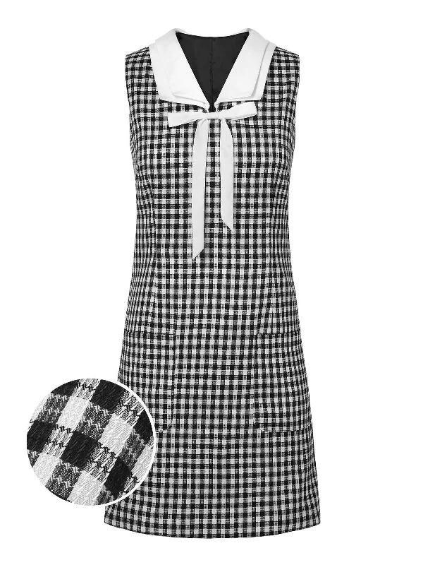 Shift Women Dress with a Simple and Classic Design for Everyday Wear1960s Acetate Gingham Plaid Shift Dress