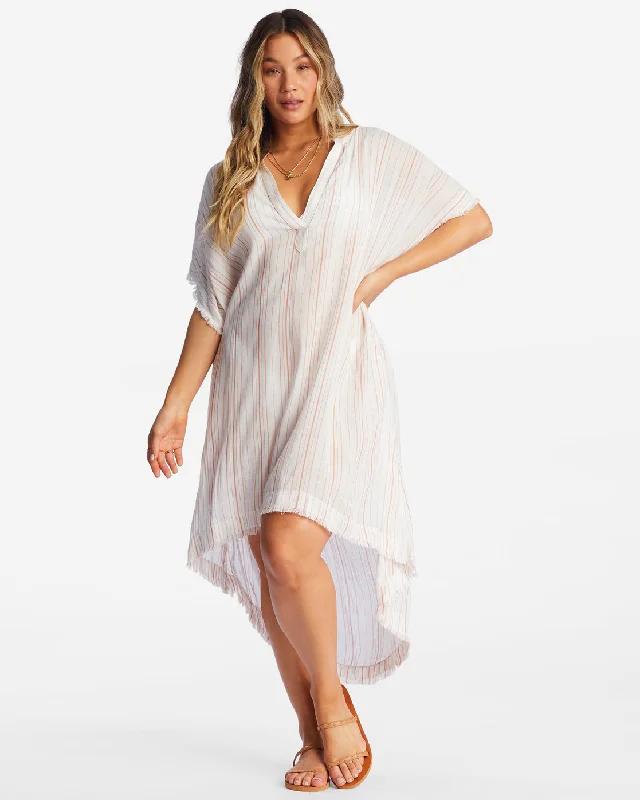 Plus Size Women Dress with a Flattering A - Line Cut for Comfort and StyleFound Love Midi Beach Cover-Up - Brick