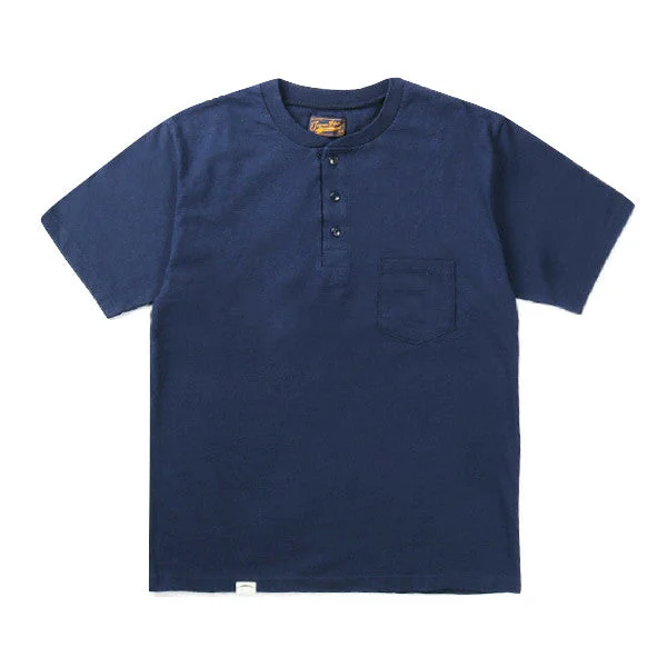 Japan Blue Côte d'Ivoire Cotton Pocket Henley (Navy)