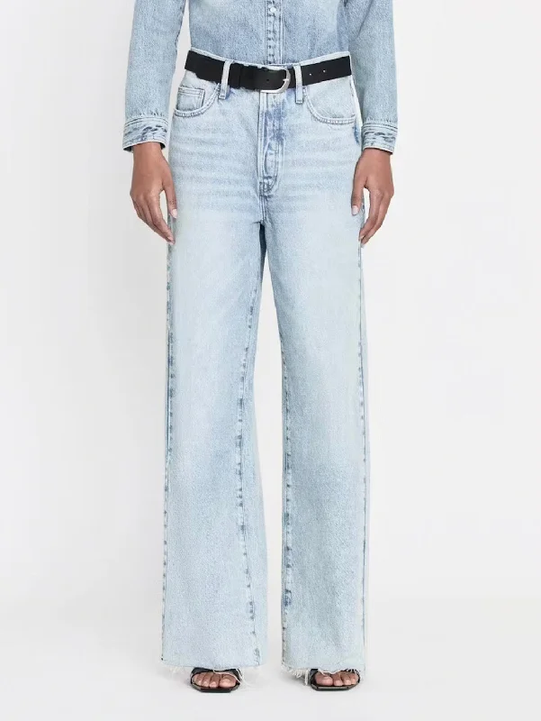 Mom jeans for a nostalgic and casual lookLe Low Baggy Wide Leg Raw - Fizz Indigo