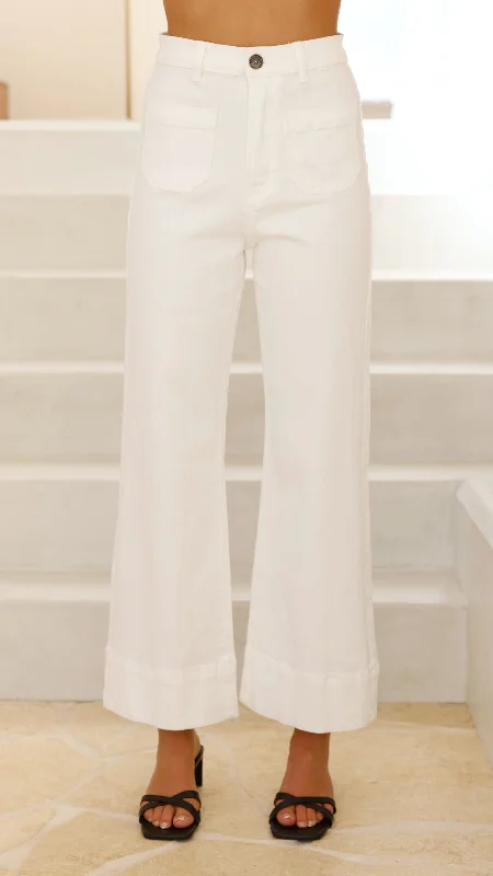 High - waisted women jeans for a flattering silhouetteMilan Jeans - White