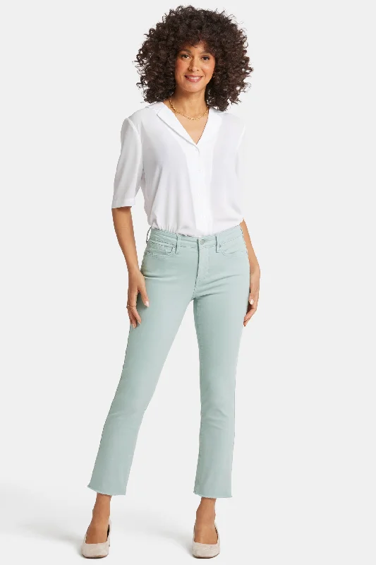 Embellished women jeans with studs or rhinestones for a glamorous touchSheri Slim Ankle Jeans - Snowpass Mint