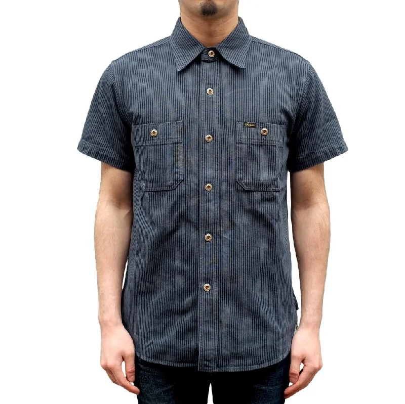 Studio D'Artisan Hickory Railroad S/S Shirt (Navy)