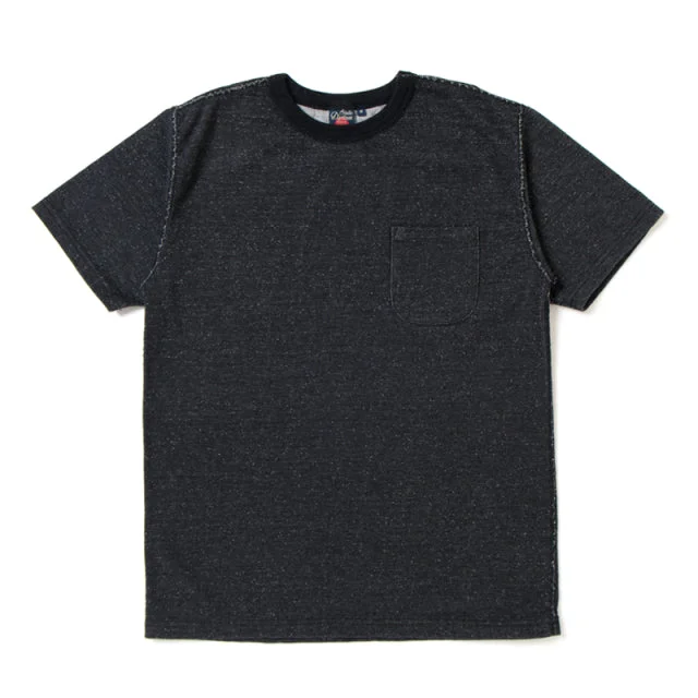 Studio D'Artisan Loopwheel Black Indigo Dyed Pocket Tee