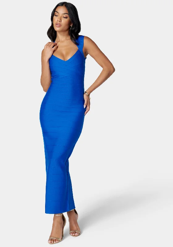 Empire Waist Women Dress to Accentuate the Bust and Conceal the WaistLuxe Bandage Sweetheart Neck Gown