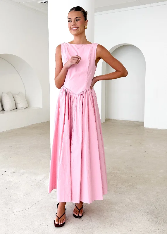 Shift Women Dress with a Simple and Classic Design for Everyday WearBessie Maxi Dress - Pink