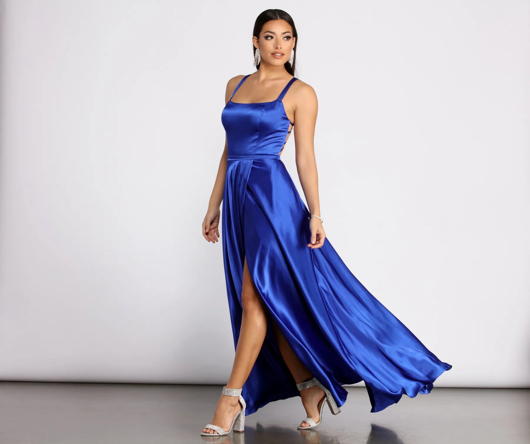 Pleated Women Dress with a Timeless and Elegant TextureHaisley Formal Satin A-Line Dress