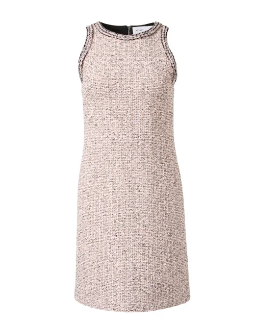 Backless Women Dress for a Sexy and Alluring Look at Evening EventsPink Boucle Tweed Sheath Dress