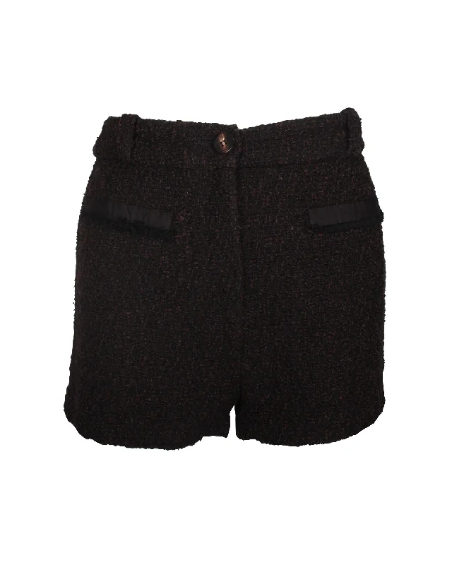 Bermuda Women Shorts for a Classic and Sophisticated LookBa&sh High-Waisted Shorts in Black Wool