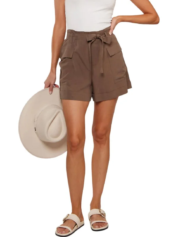 Cuffed Women Shorts for a Laid - Back and Trendy LookCambell Short In Chocolate