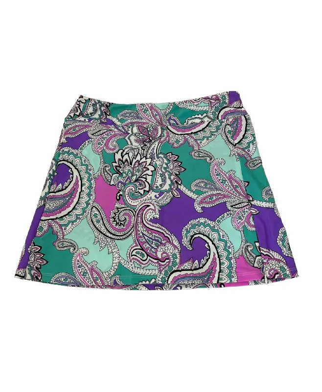 Leather Look Women Shorts for an Edgy and Chic StyleMorgan Skort In Paisley Maxi Seamist