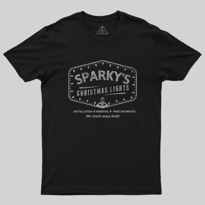 Pocketed Women T Shirt for Added FunctionalitySparky's Christmas Lights Geek T-Shirt