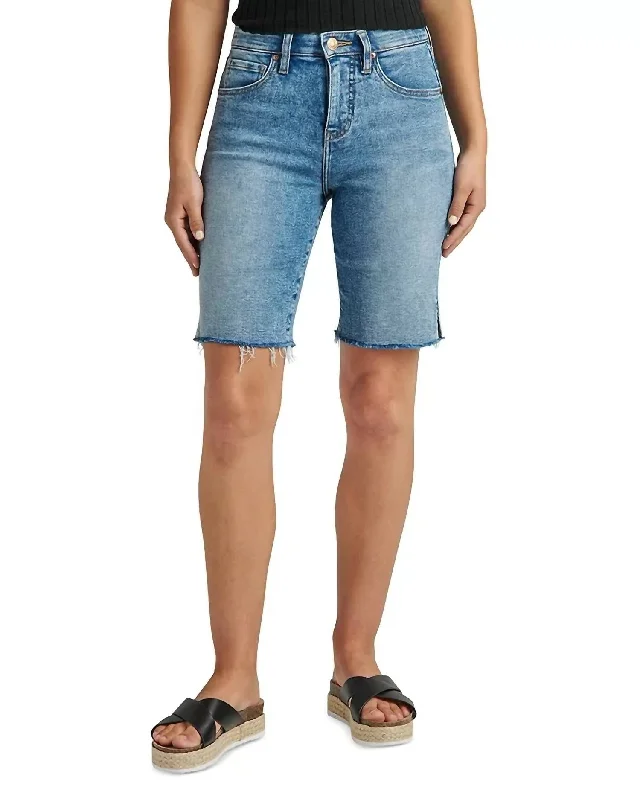 Plus Size Women Shorts with a Comfortable and Stylish FitThe City Denim Short In Mirage Blue